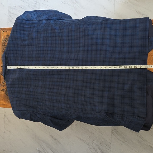 Jack Victor Classic, Checkered Sports Jacket/Blazer - Men's - Blue - Size 52r - Picture 11 of 12